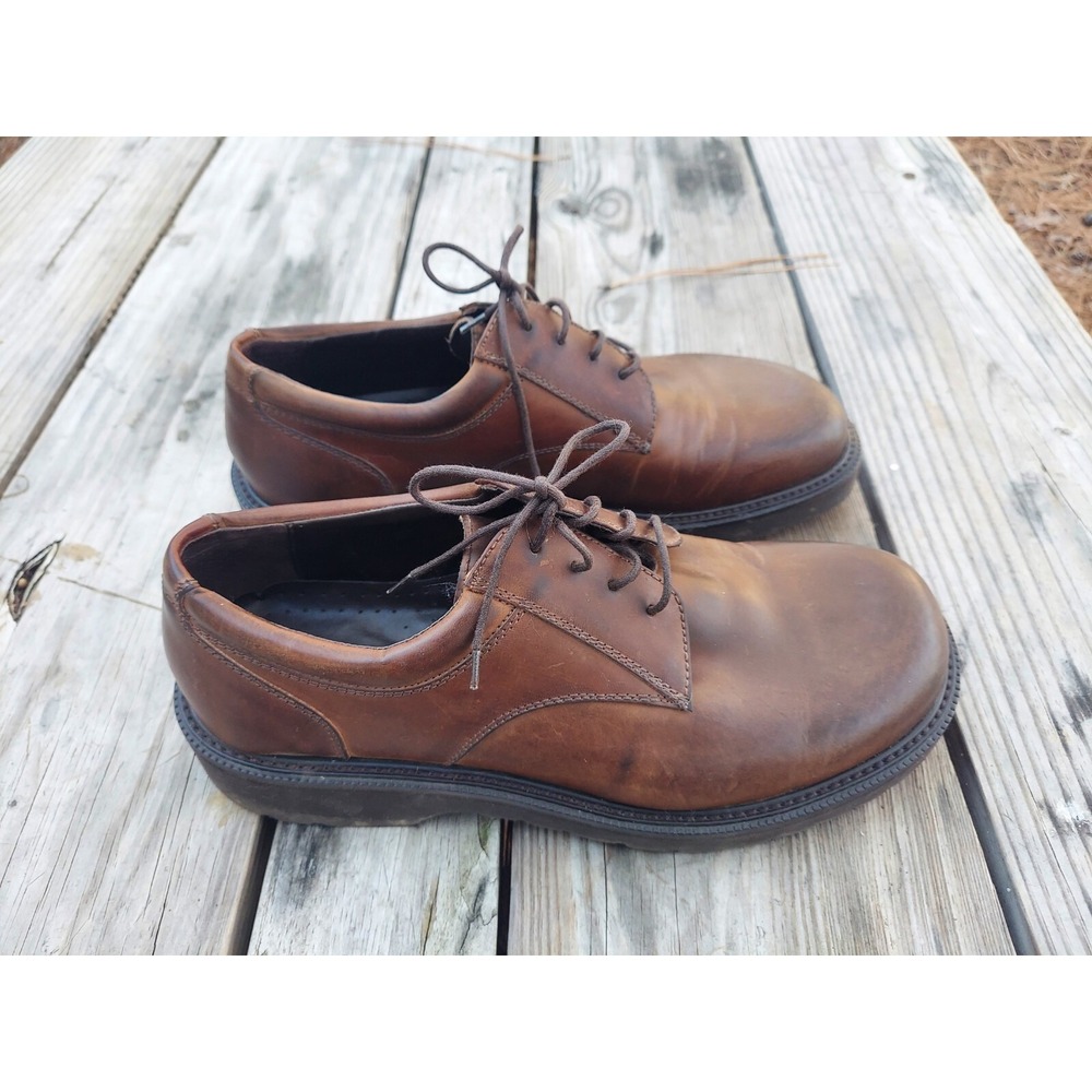 BASS CADET LEATHER DERBY SHOES Size 12M Men's Brown Chunky High Soles 0900 D357